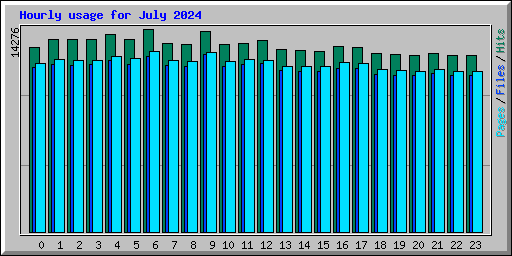 Hourly usage for July 2024