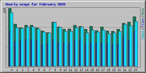 Hourly usage for February 2026