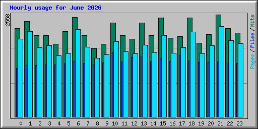 Hourly usage for June 2026
