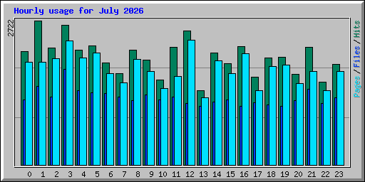 Hourly usage for July 2026